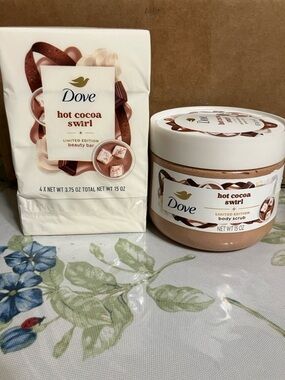 Dove Hot Cocoa Swirl Limited Edition Set-Body Wash & Body Scrub